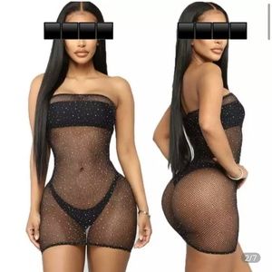 '1 of 1' Diamond Fishnet Swimwear Cover Up